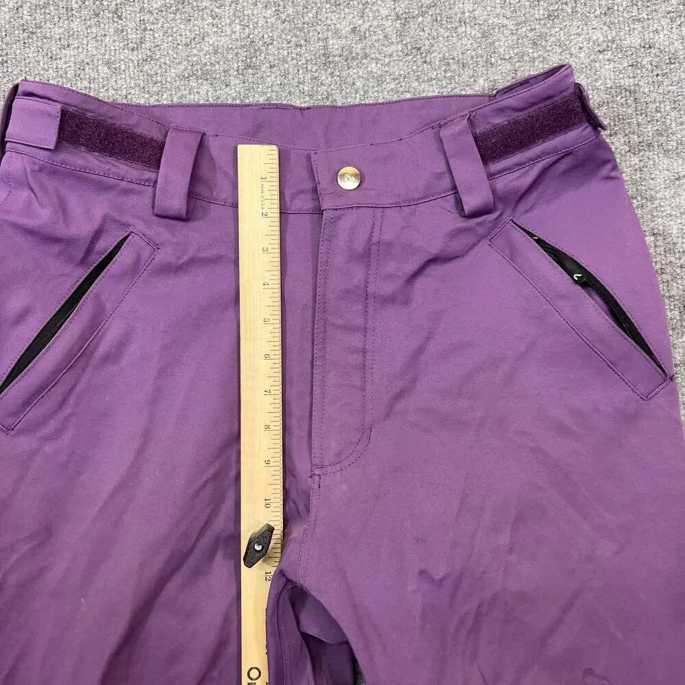 Flylow Snow Pants Womens Medium Purple Waterproof Ski Snowboard Zip Pockets - Picture 15 of 16